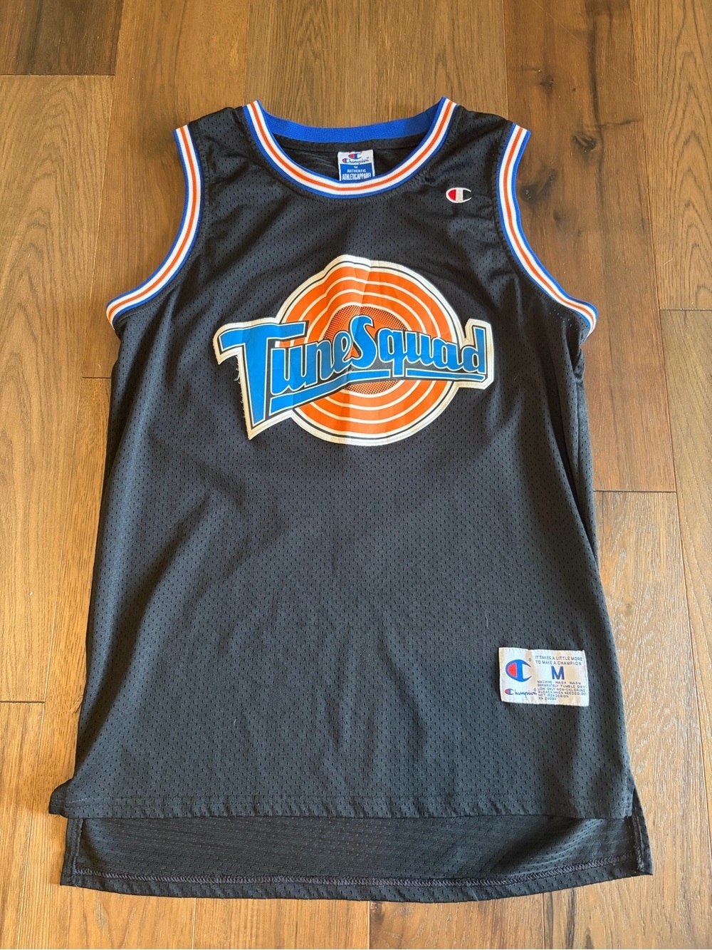Vintage 90s Champion Space Jam Michael Jordan 23 Tune Squad Black Jersey Men's M